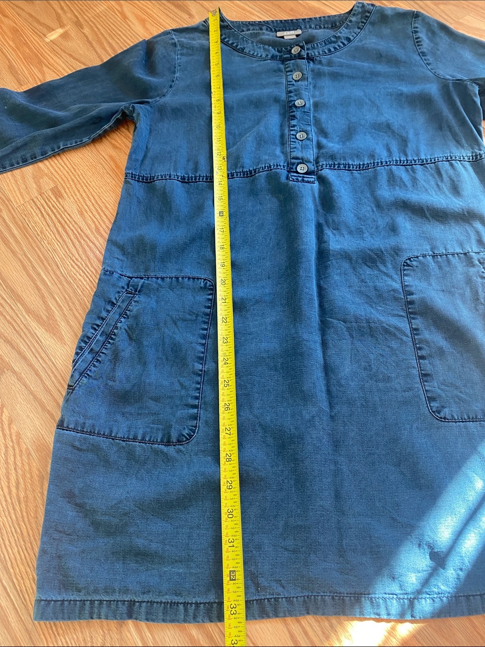 J. Jill Denim Button-Front Tunic in Washed Blue Medium or Mini Dress - Picture 5 of 9